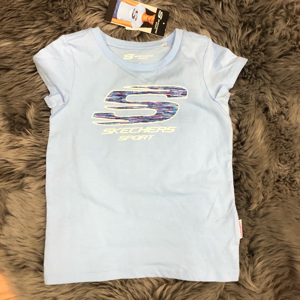 Skechers | Girls’ Short Sleeve Shirt | Light Blue | Small